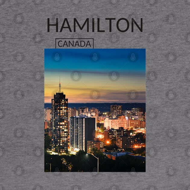 Hamilton Ontario Canada Cityscape Skyline Gift for Canadian Canada Day Present Souvenir T-shirt Hoodie Apparel Mug Notebook Tote Pillow Sticker Magnet by Mr. Travel Joy